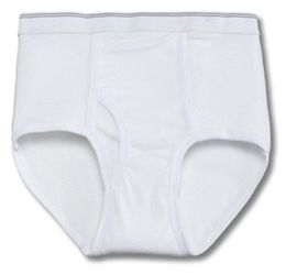 Basic Addition Men's White Briefs MM 32X34 New)