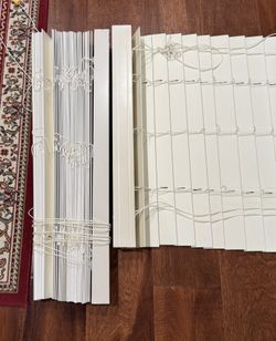 Off White Wooded Blind