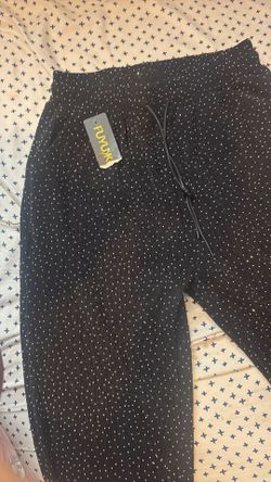 Black glitter pants size xl