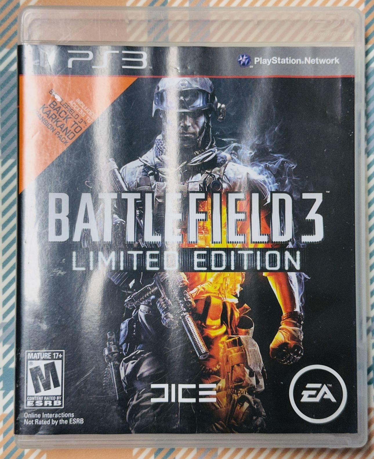 Battlefield 3 Limited Edition Sony Playstation 3 PS3 Tested/Works With Case