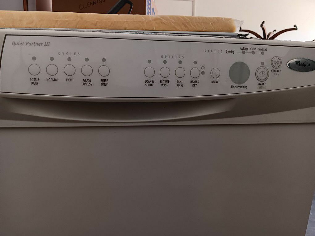 Whirlpool Dishwasher Quiet Partner III