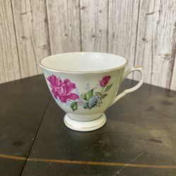 Yong Sheng Porcelaintt Nanjing Pagoda Vintage 1940’s Bone China Floral Tea Cup