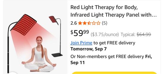 Red light therapy for body