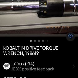 Kobalt Adjustable Torque Wrench