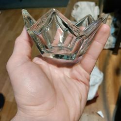 Tulip Glass dish/ Candle Holder 