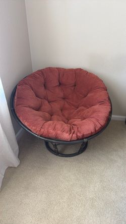 Terra Cotta papasan chair Corduroy