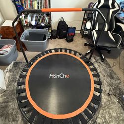 40"/48" Foldable Mini Trampoline Load 330bs,Portable with Adjustable Foam Handle