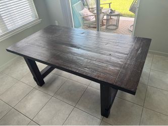 RH (Restoration Hardware) farm table with bench
