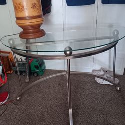 Glass Metal Table 