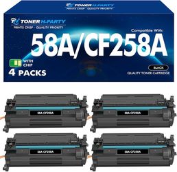 New 4-pack of black toner cartridges is compatible with HP LaserJet Pro M304, M404, M406, M428, and M430 series printers. Each cartridge has a high yi
