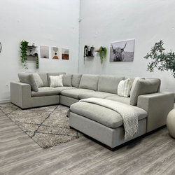 Grey Cloud Sectional Couch - Free Delivery