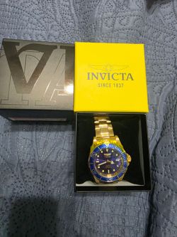 Invicta Pro Diver Automatic Gold Tone Blue Dial Men's Watch (Model 8930)