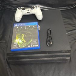 Ps4 Pro With Controller, 1 Game And Charger