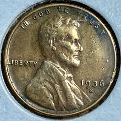 1936 S Lincoln, Wheat Penny