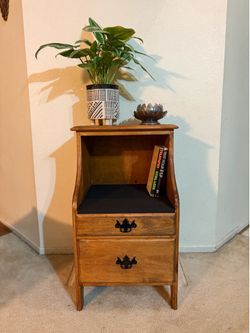 Vintage Wood Nightstand