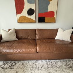 Brown Leather Sofa