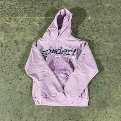 Light Purple Sp5der Hoodie Size L