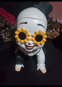 Creepy Crawling Baby Doll Figure with Sunflower Glasses