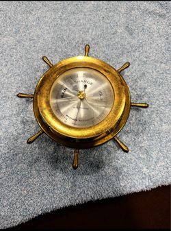Seth Thomas Helmsman brass barometer