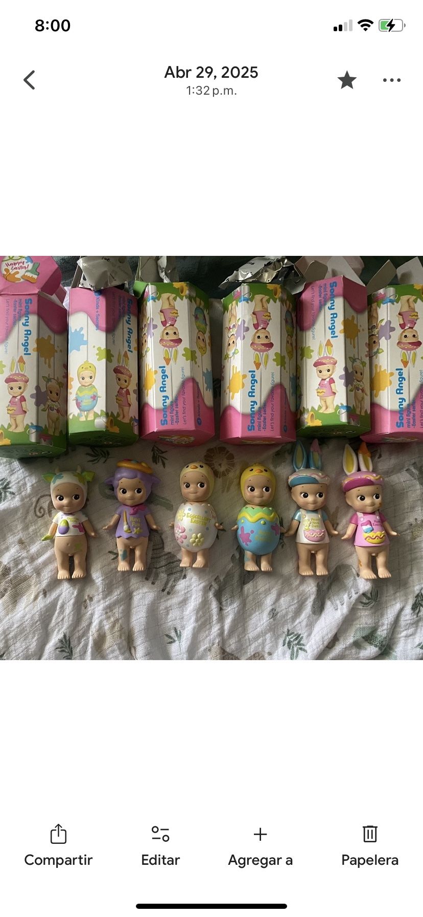 Sonny Angel 2018 Easter Series Set of 6 Mini Figure Authentic Rare