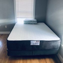 Mattress+Regular Box Spring Queen Size Foam thick 11” Box 8”Comfort+Quality Brand New We Finance We Deliver 