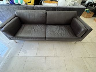 IKEA SÄTER 2.5-seat sofa Dark Brown Faux Leather. Article #801.194.63