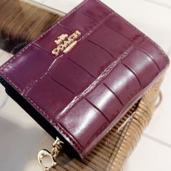 Burgundy Coach Leather Wallet