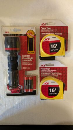 Flashlight & 2 Tape Measures  NEW!