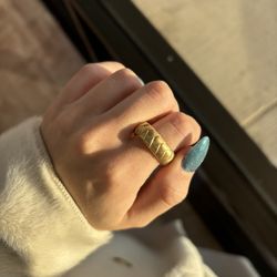 David Yurman 18K Yellow Gold Mens Band