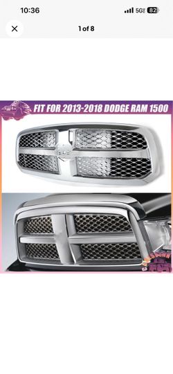 For 2013-2018 Dodge Ram 1500 Chrome Front Bumper Grille Assembly Tradesman Style