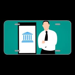 License Plate Novelty Car Front Bank App Service Finance Online