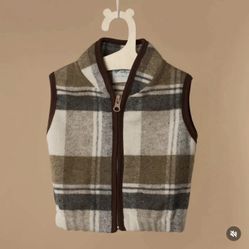Baby Plaid Vest with Zipper (Active)