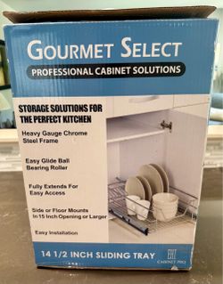 Gourmet Select 14.5" Sliding Pull-out Cabinet Organizer Tray – NEW IN BOX