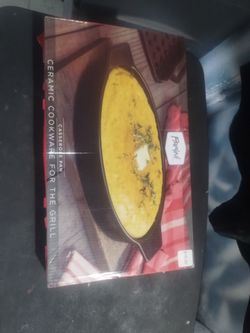 Ceramic cookware for the grill casserole pan