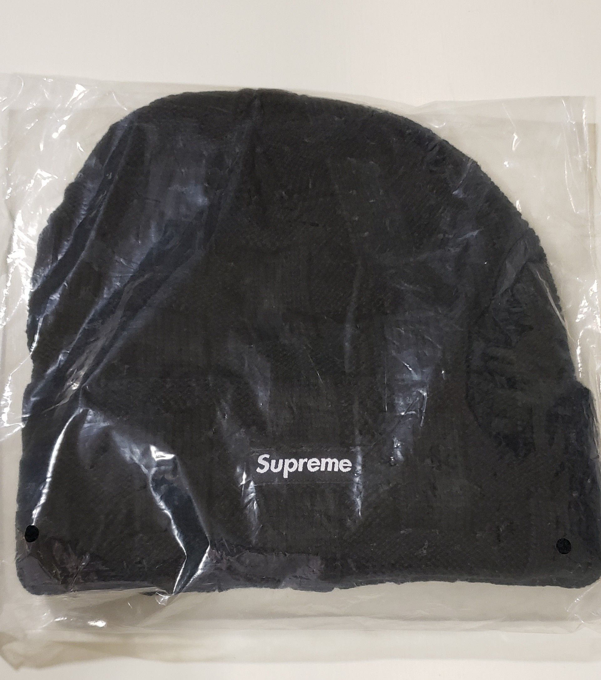 Supreme Basket Weave Beanie Black