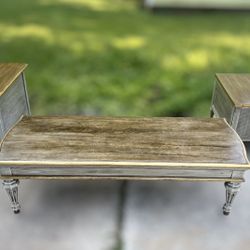 ✨ French Vintage Coffee & Side Table Set – 3pc – Hand-Restored – $415