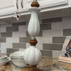 Antique milk glass lamb works