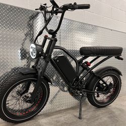 1000 Watt Electric Chopper Retro/70’s Style Ebike Hydraulic Brakes (Full Suspension) 25ah Battery (34 MPH)**FREE HEAVY DUTY CHAIN LOCK W PURCHASE**🔐
