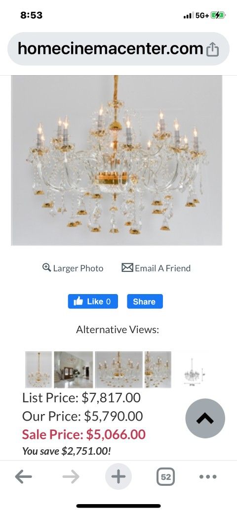 ADF Gold Chandelier