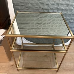 Glass Top End Table