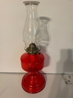 red tinted vintage lamp