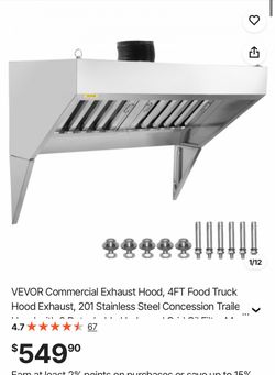 4 foot hood range stainless steel