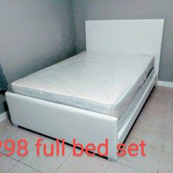 $298  Full Bed With Mattress And Boxspring Brand New Free Delivery 🚚🚚