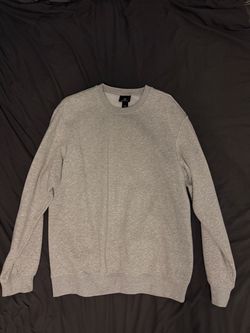 H&M Grey Relaxed Fit Crew Neck Sweatshirt