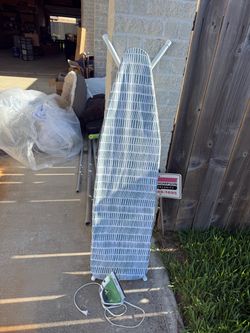 Ironing Board with Iron