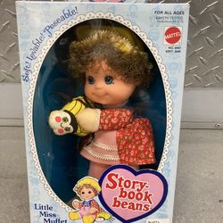 Vintage 1978 Mattel Story Book Beans Little Miss Muffet Doll for