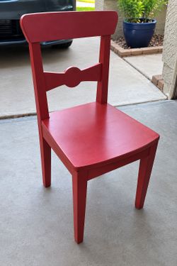 Small Red Wooden Chair