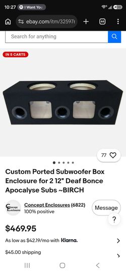 Brand new sub box and subs never installed or used just open box