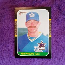 1987 Ken Phelps Mariners Baseball Card