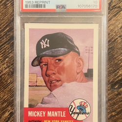 Mickey Mantle 1953 Reprint PSA10 - 1991 Topps Archives #82